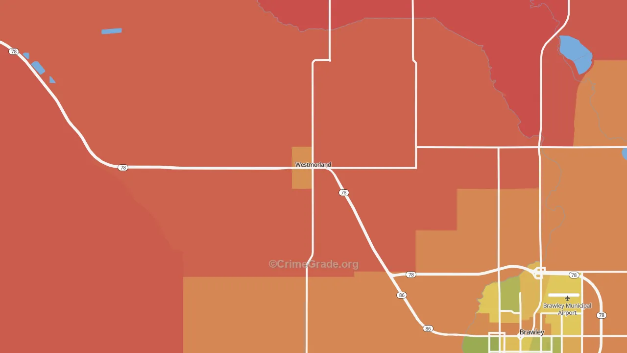 Westmorland, CA Map of Murder Rates