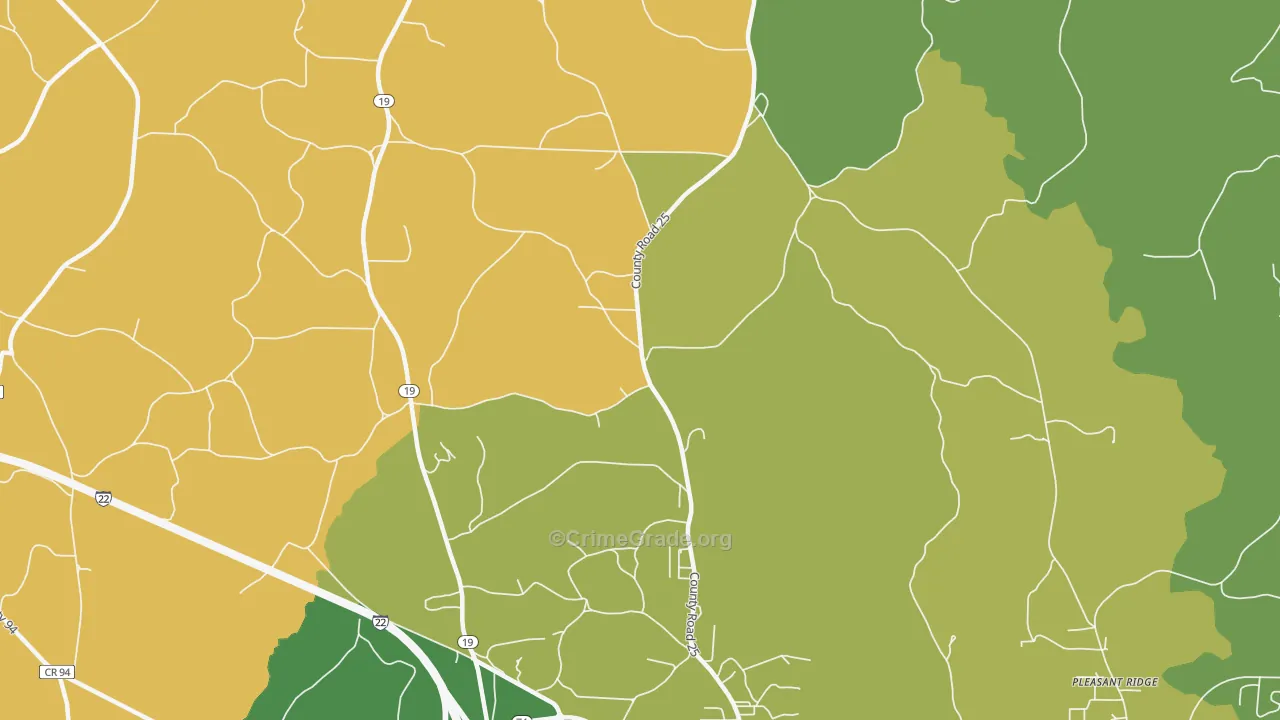 Weston, AL Map of Murder Rates