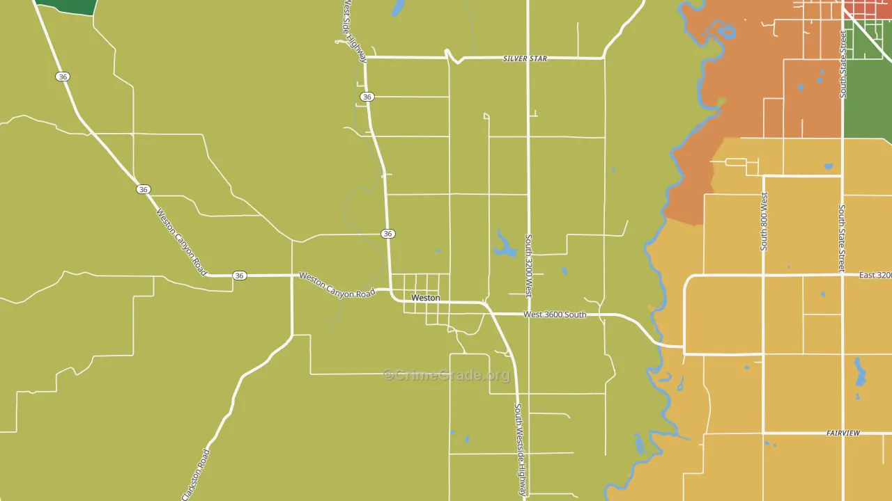 Weston, ID Map of Murder Rates
