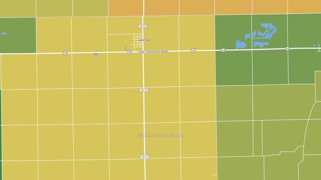 Weston, IL Map of Murder Rates