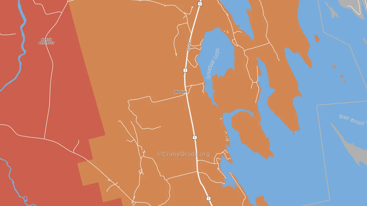 Weston, ME Map of Murder Rates