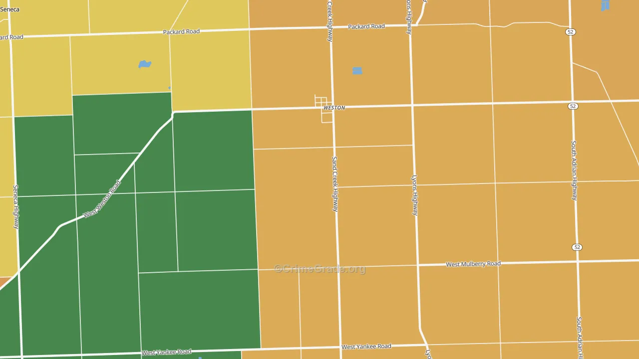 Weston, MI Map of Murder Rates