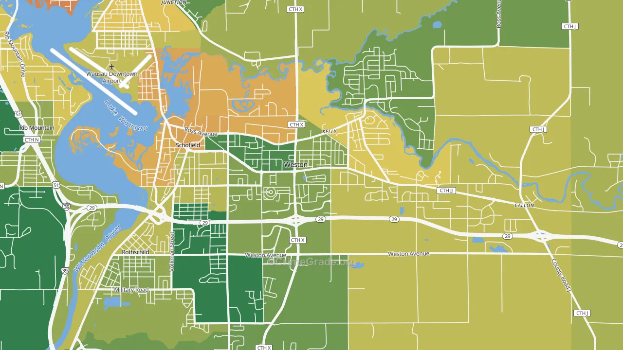 Weston, WI Map of Murder Rates