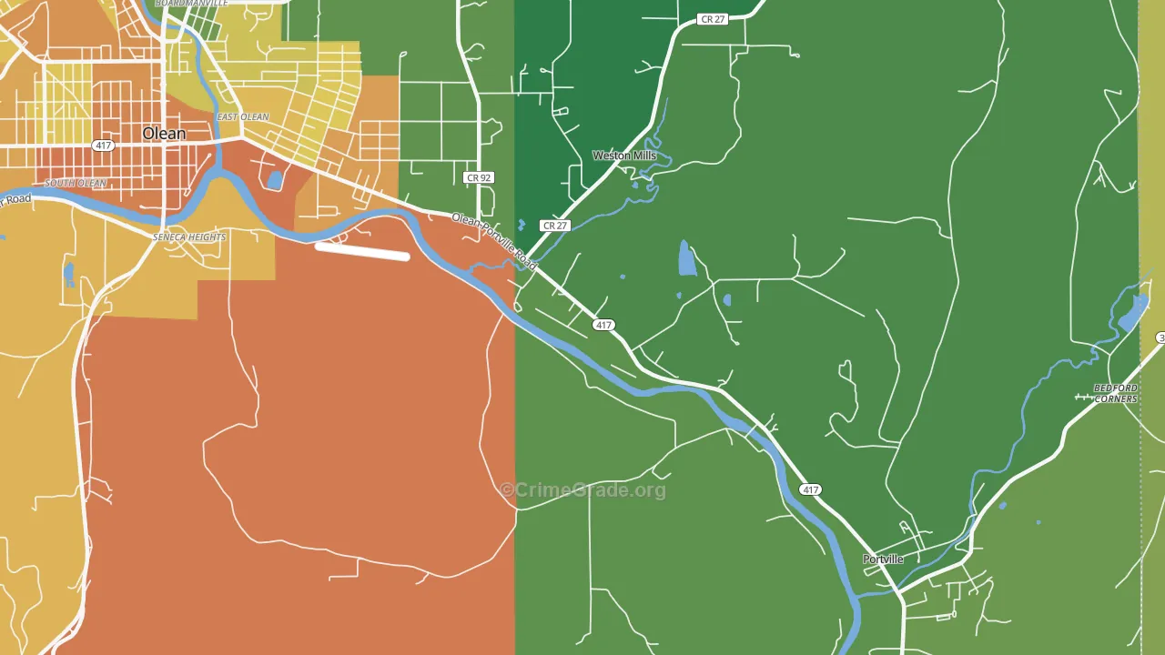 Westons Mills, NY Map of Murder Rates