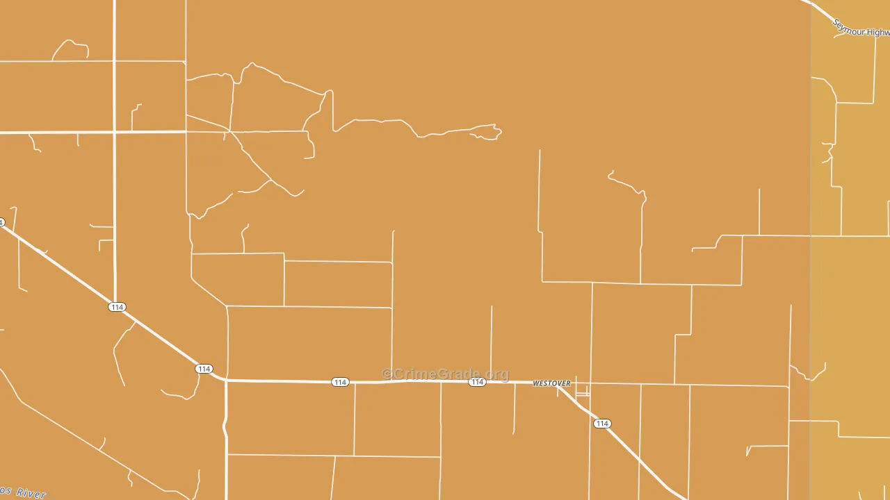 Westover, TX Map of Murder Rates