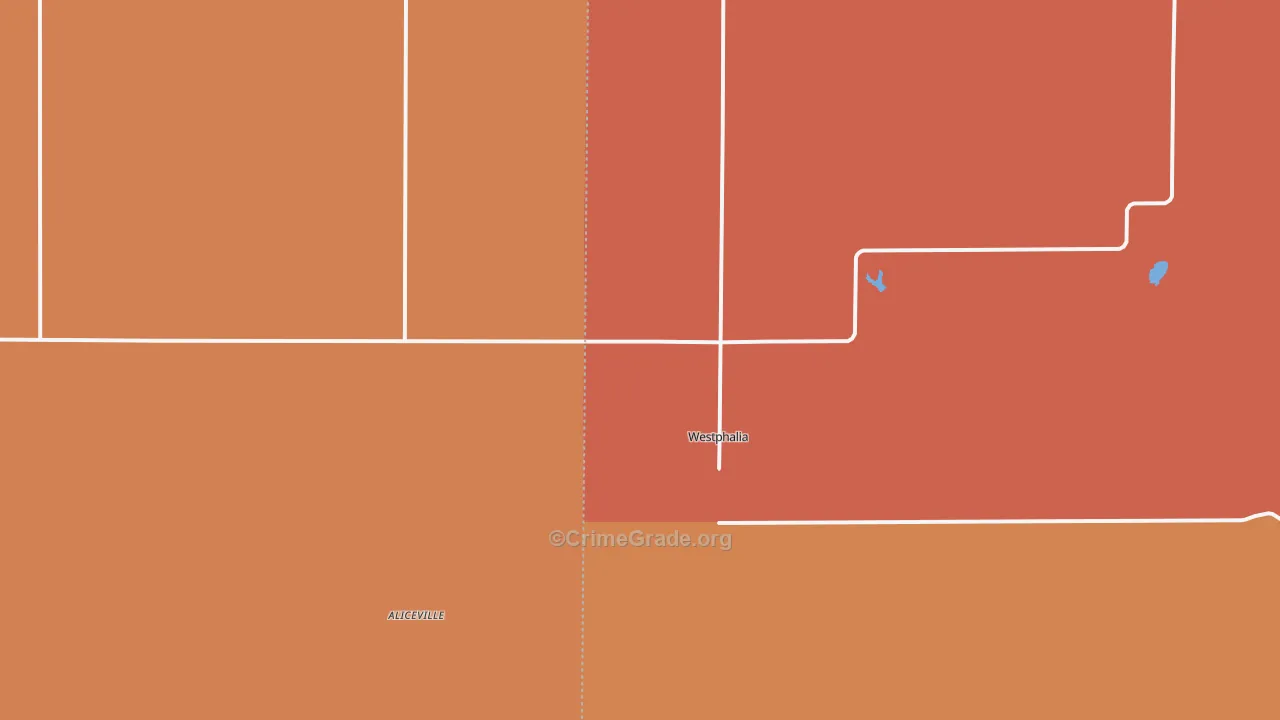 Westphalia, KS Map of Murder Rates