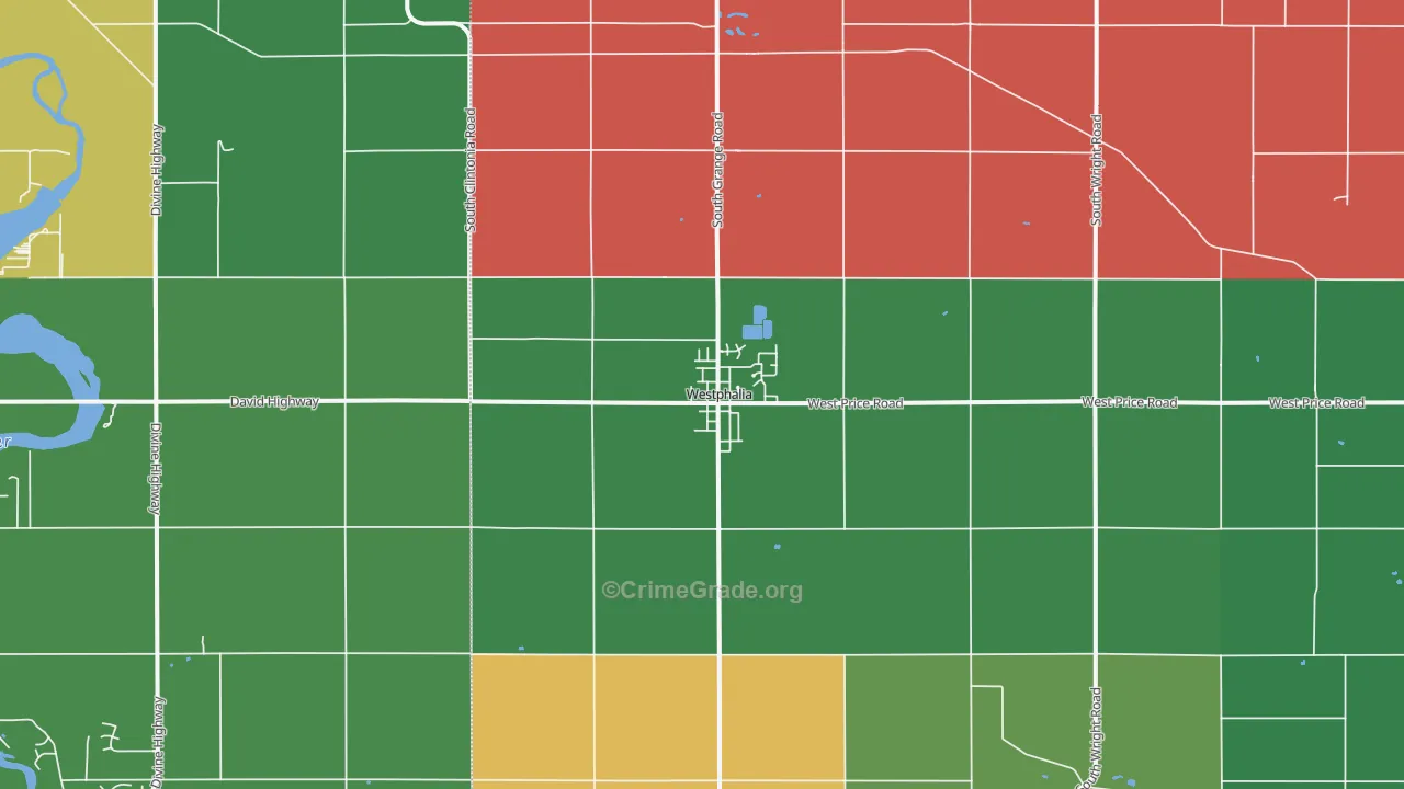 Westphalia, MI Map of Murder Rates