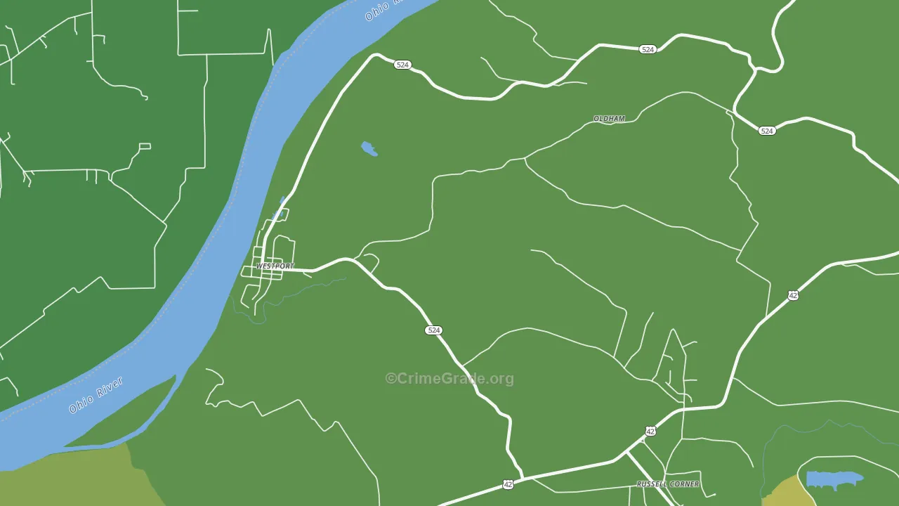 Westport, KY Map of Murder Rates