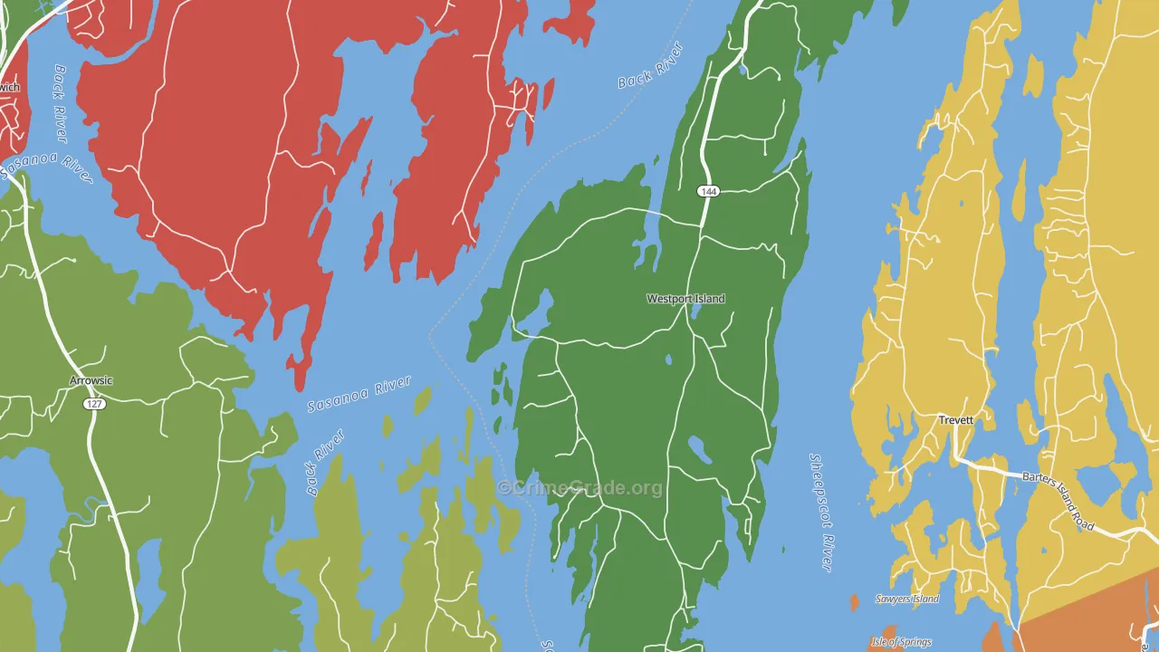Westport, ME Map of Murder Rates