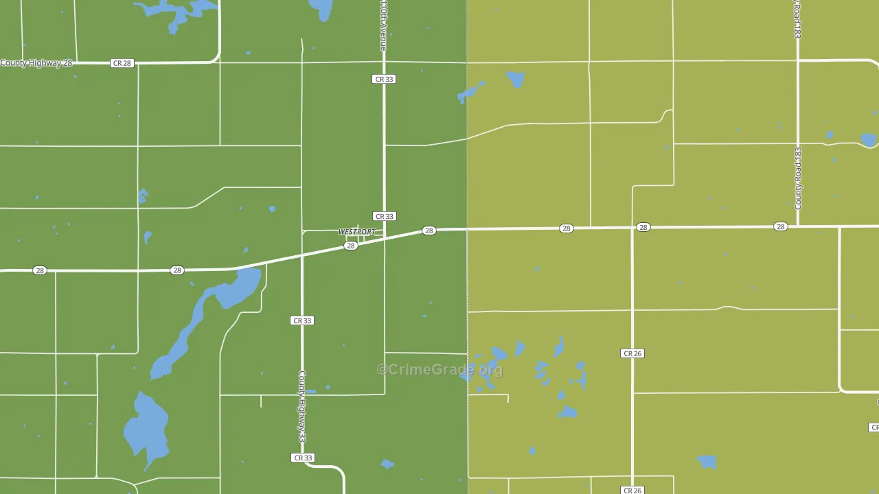 Westport, MN Map of Murder Rates