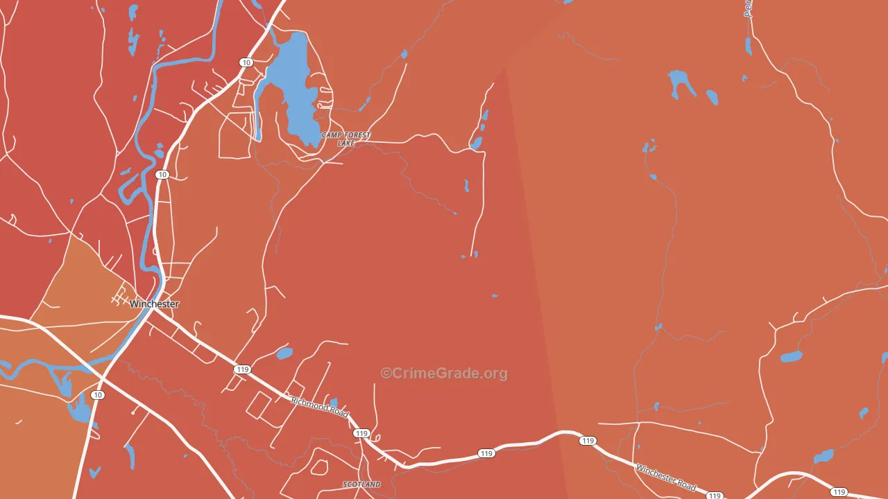 Westport, NH Map of Murder Rates