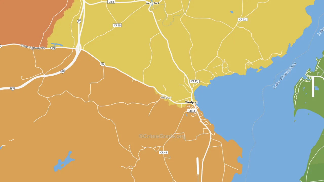 Westport, NY Map of Murder Rates
