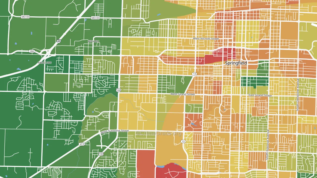 Westside Community Betterment, Springfield, MO Map of Murder Rates