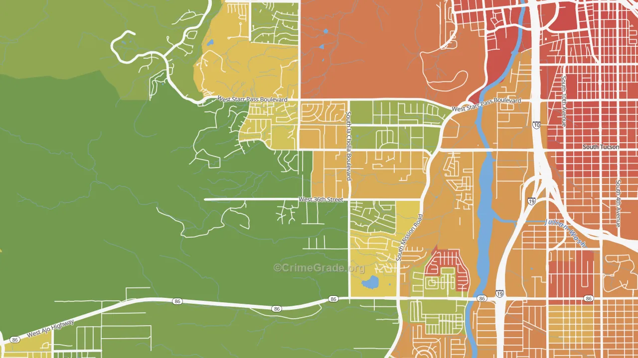 Westside Development, Tucson, AZ Map of Murder Rates