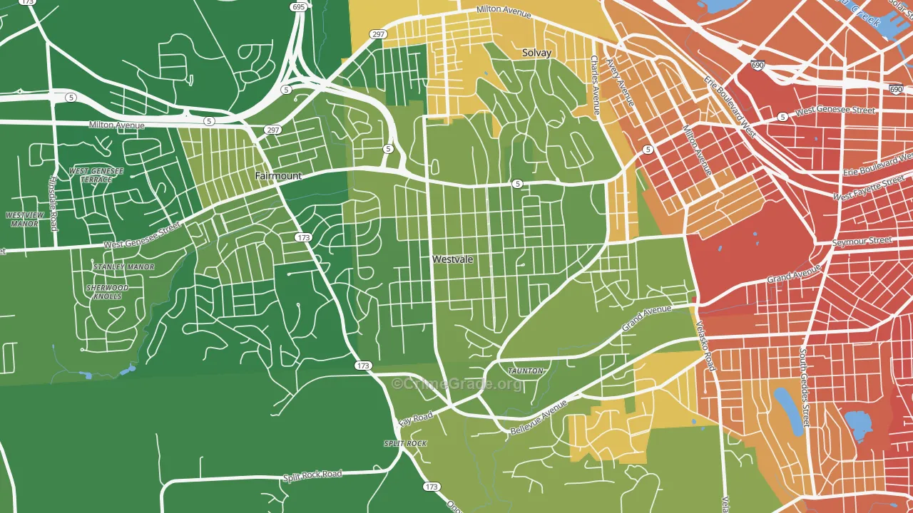 Westvale, NY Map of Murder Rates