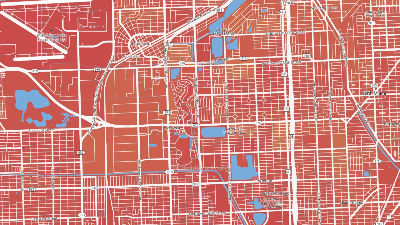 Westview, FL Map of Murder Rates