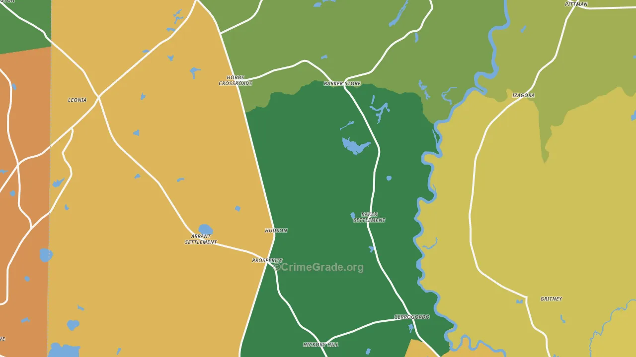 Westville, FL Map of Murder Rates