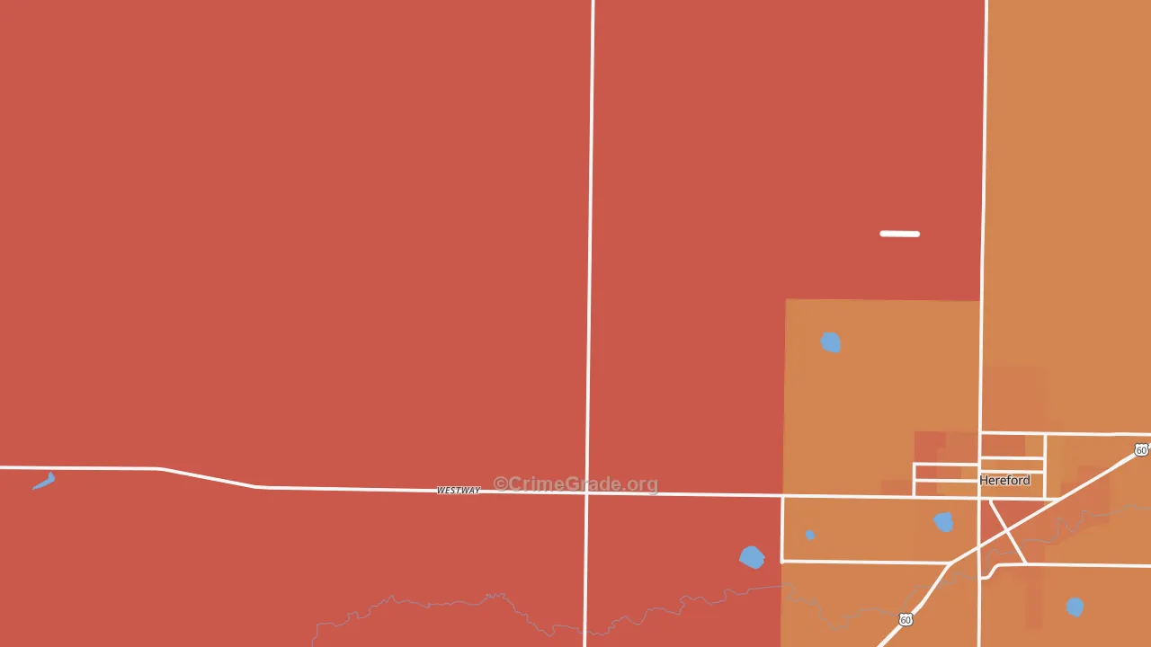 Westway, TX Map of Murder Rates