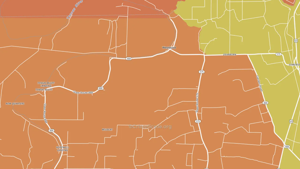 Westwood, LA Map of Murder Rates