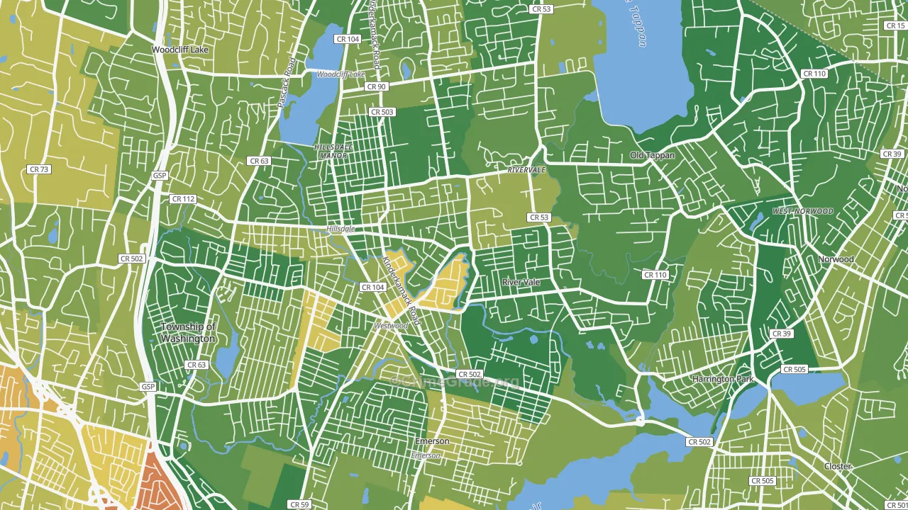 Westwood, NJ Map of Murder Rates