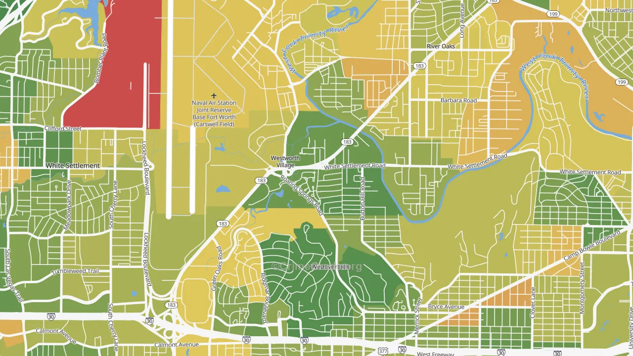 Westworth Village, TX Map of Murder Rates