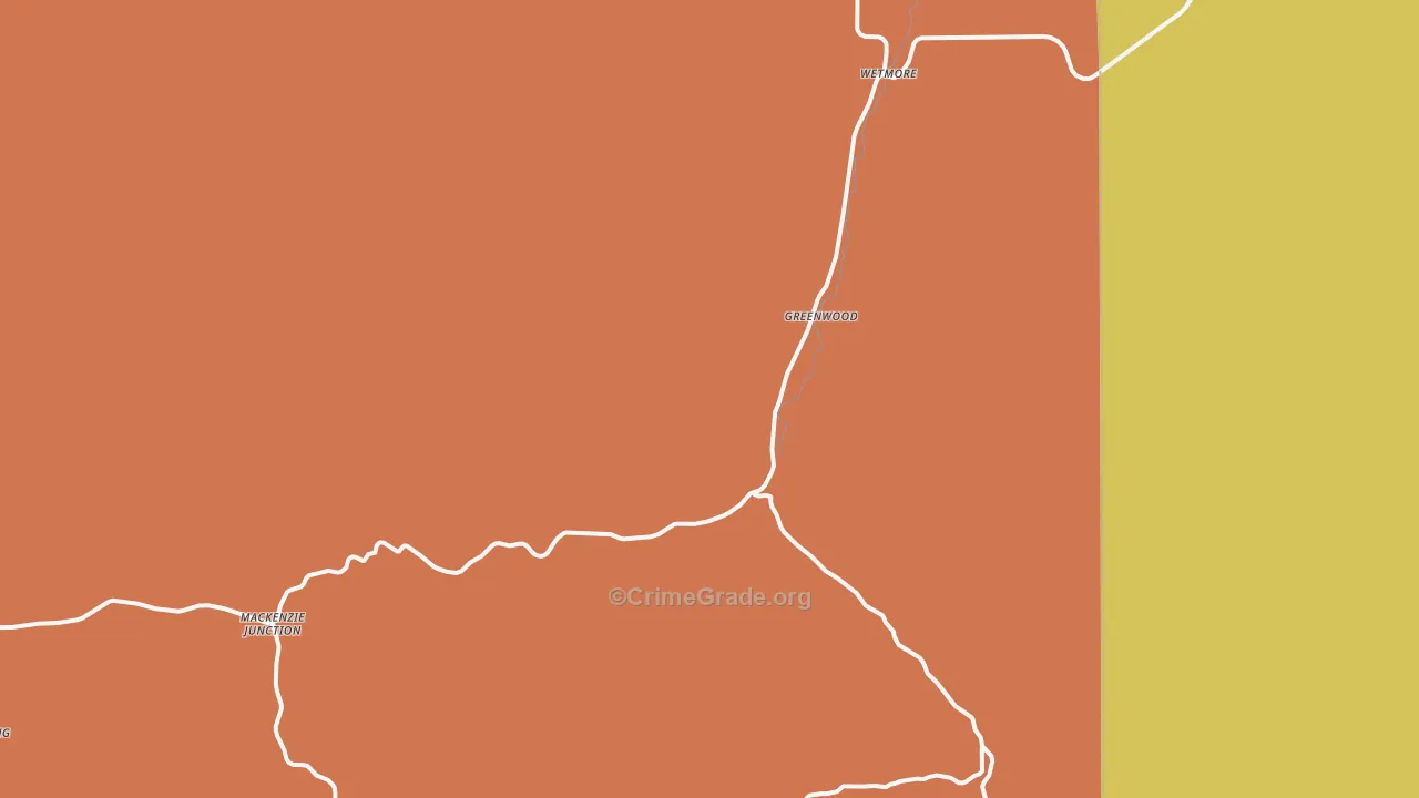 Wetmore, CO Map of Murder Rates