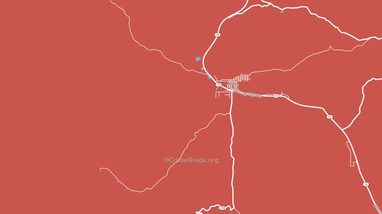 Wetmore, OR Map of Murder Rates