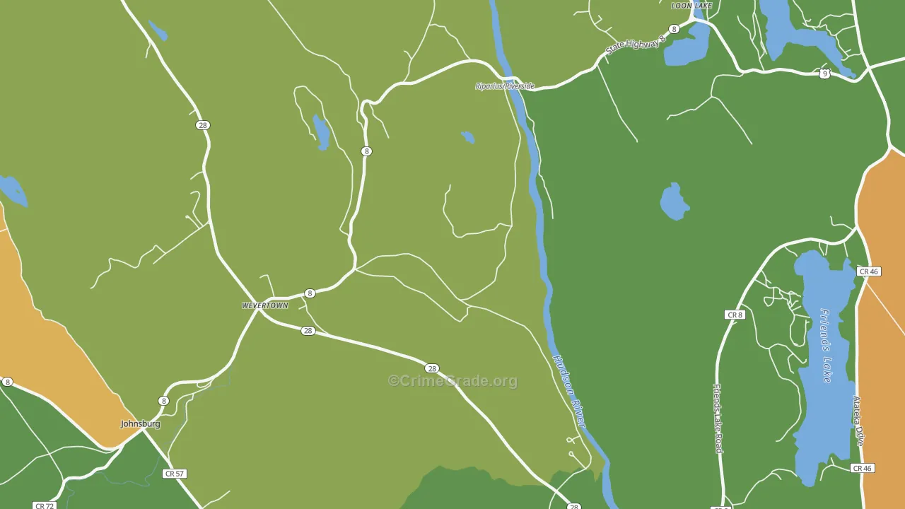 Wevertown, NY Map of Murder Rates