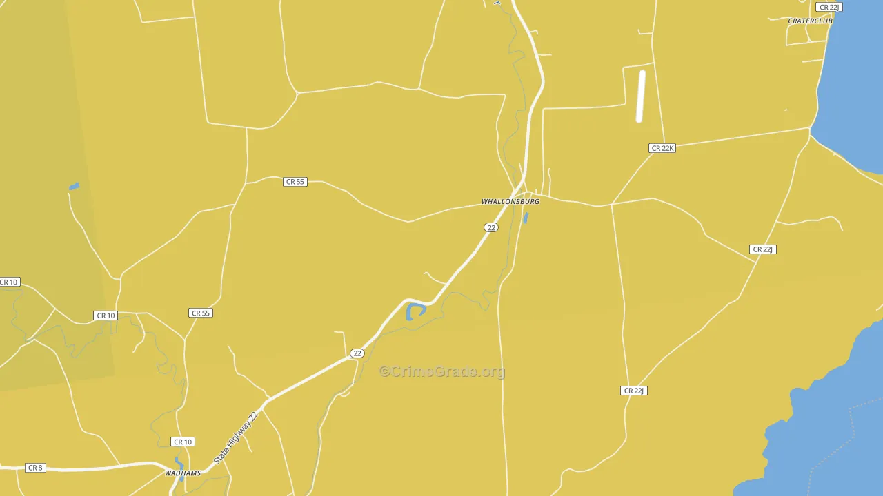 Whallonsburg, NY Map of Murder Rates
