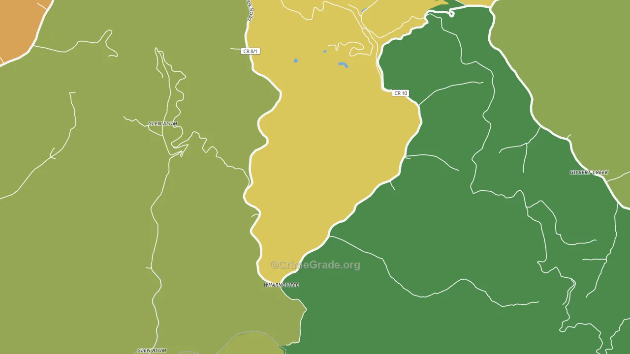 Wharncliffe, WV Map of Murder Rates