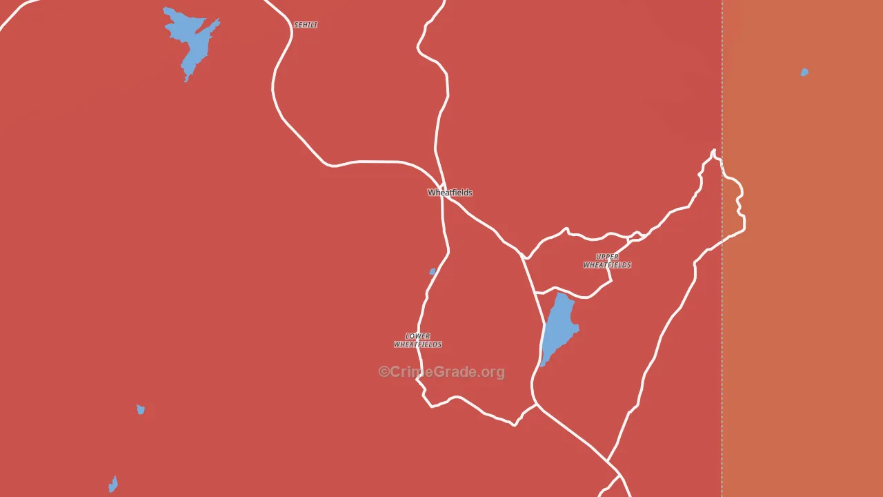 Wheatfields, AZ Map of Murder Rates