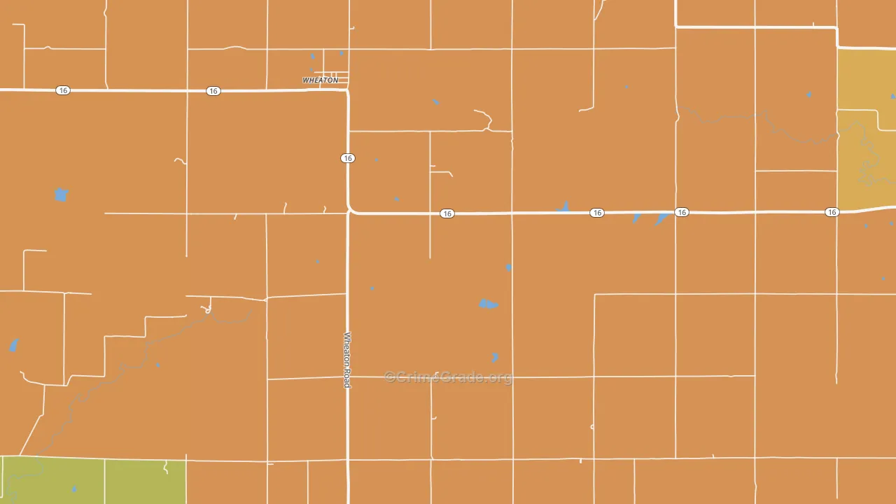 Wheaton, KS Map of Murder Rates