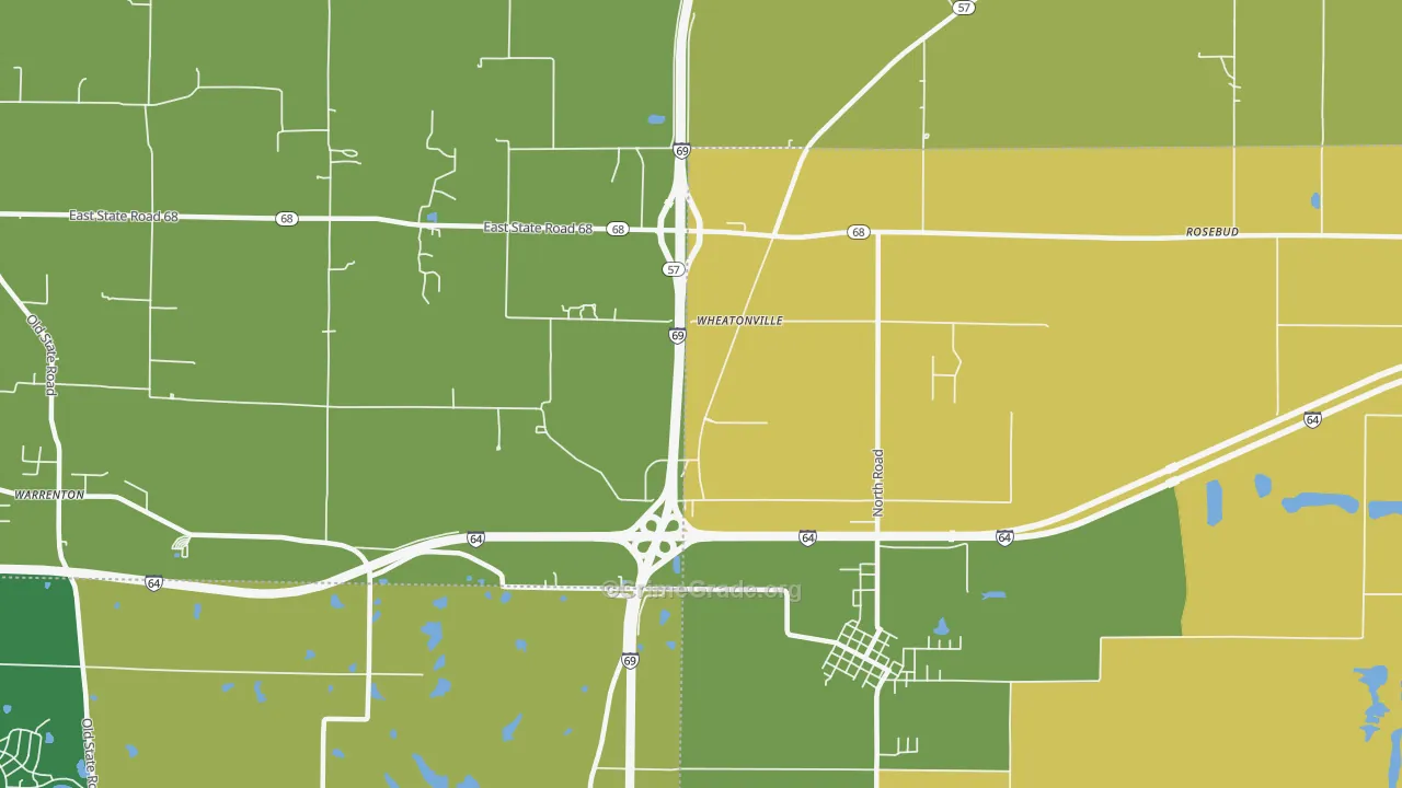 Wheatonville, IN Map of Murder Rates