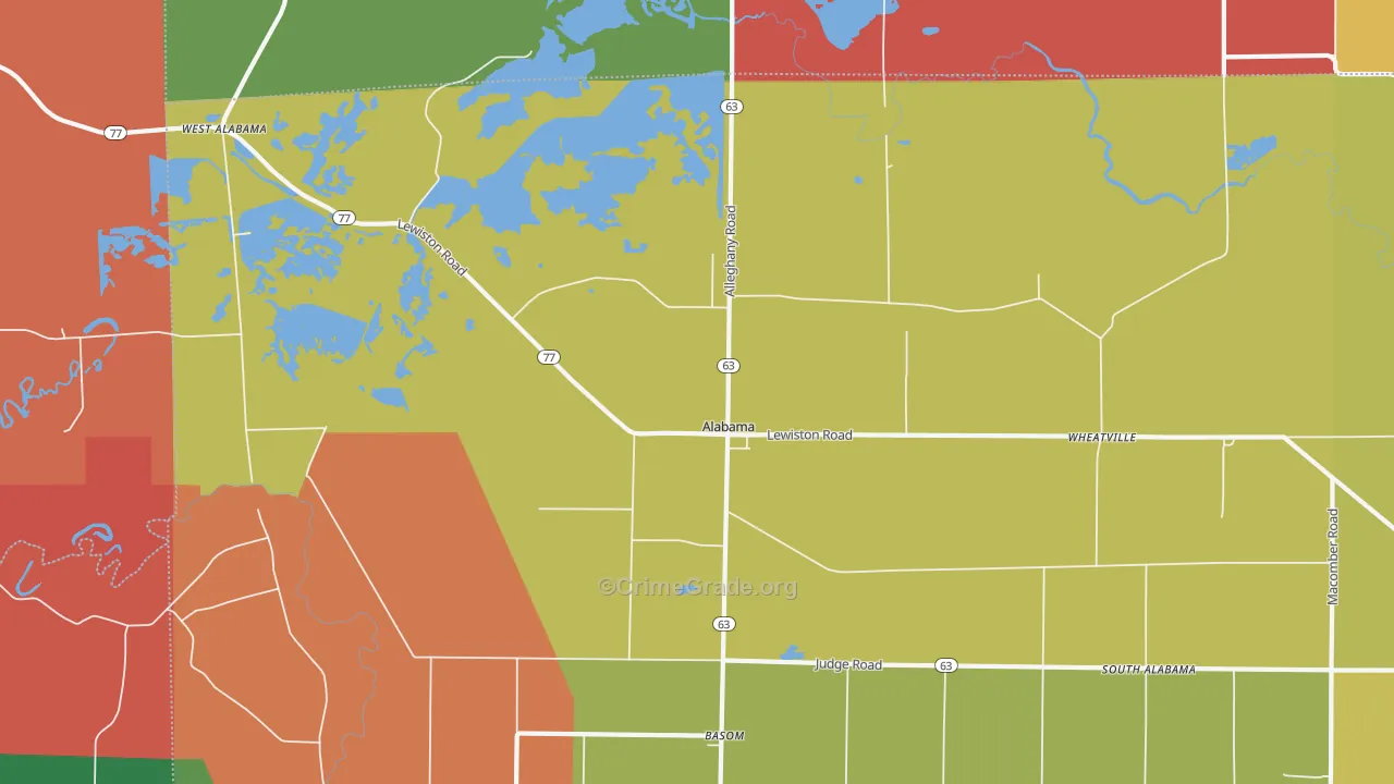 Wheatville, NY Map of Murder Rates