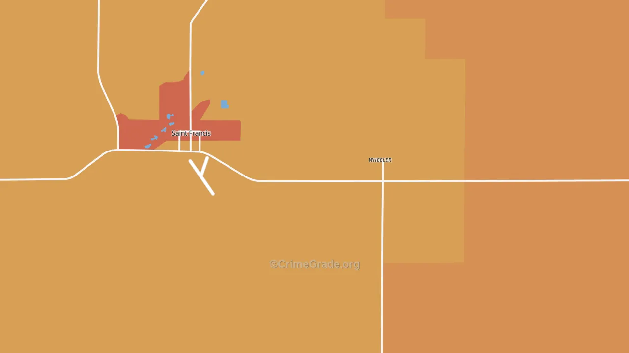 Wheeler, KS Map of Murder Rates