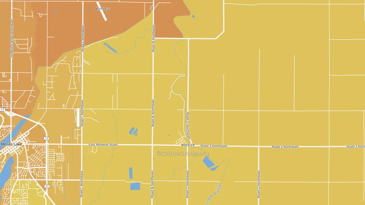 Wheeler, WA Map of Murder Rates