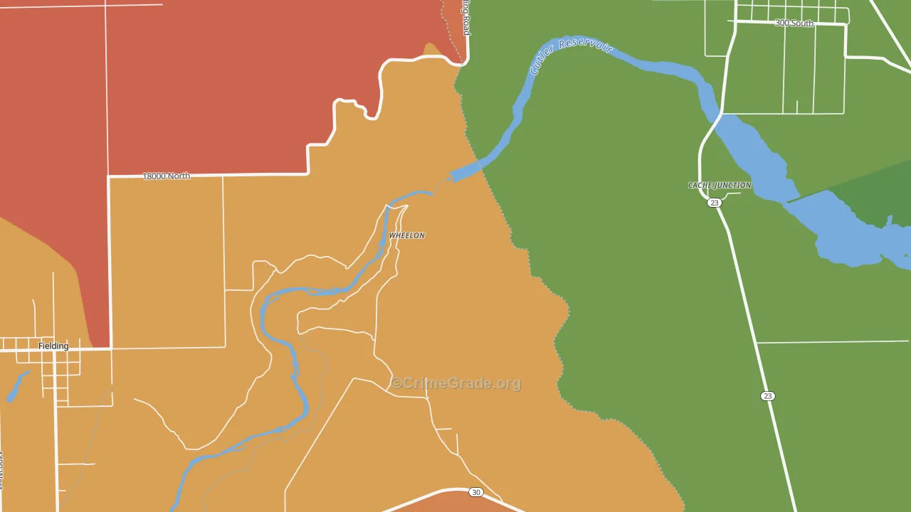 Wheelon, UT Map of Murder Rates