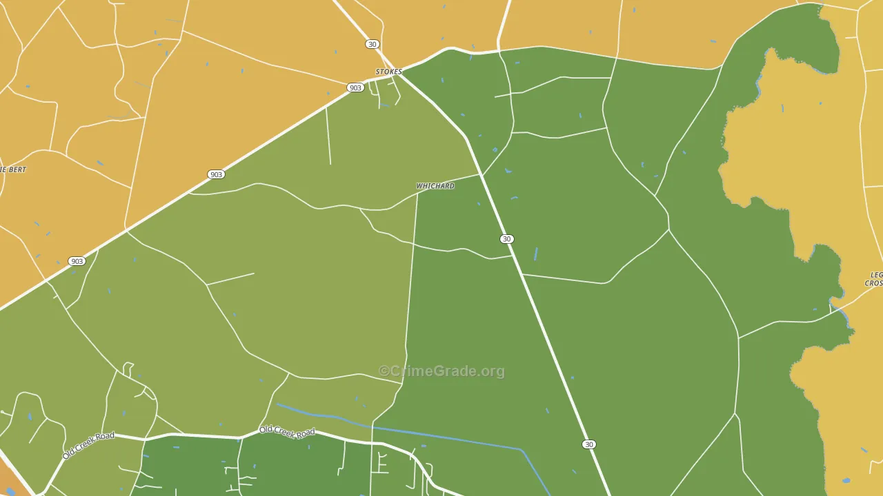 Whichard, NC Map of Murder Rates