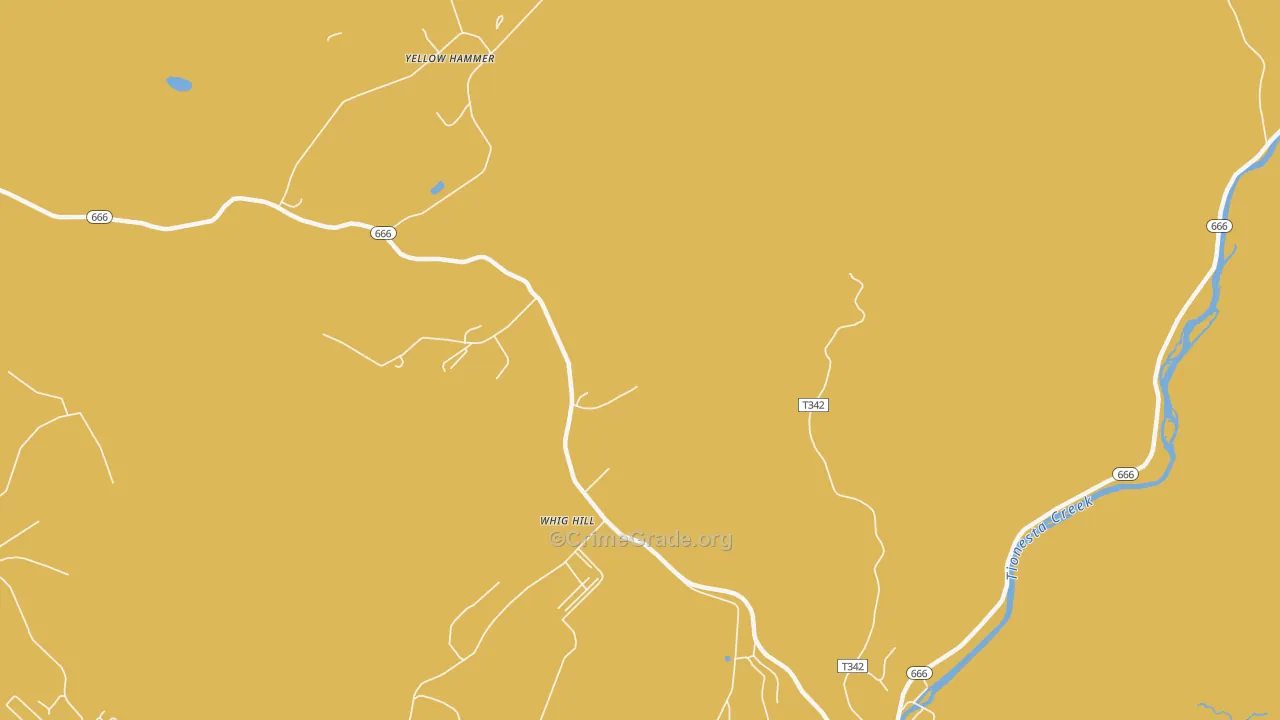 Whig Hill, PA Map of Murder Rates