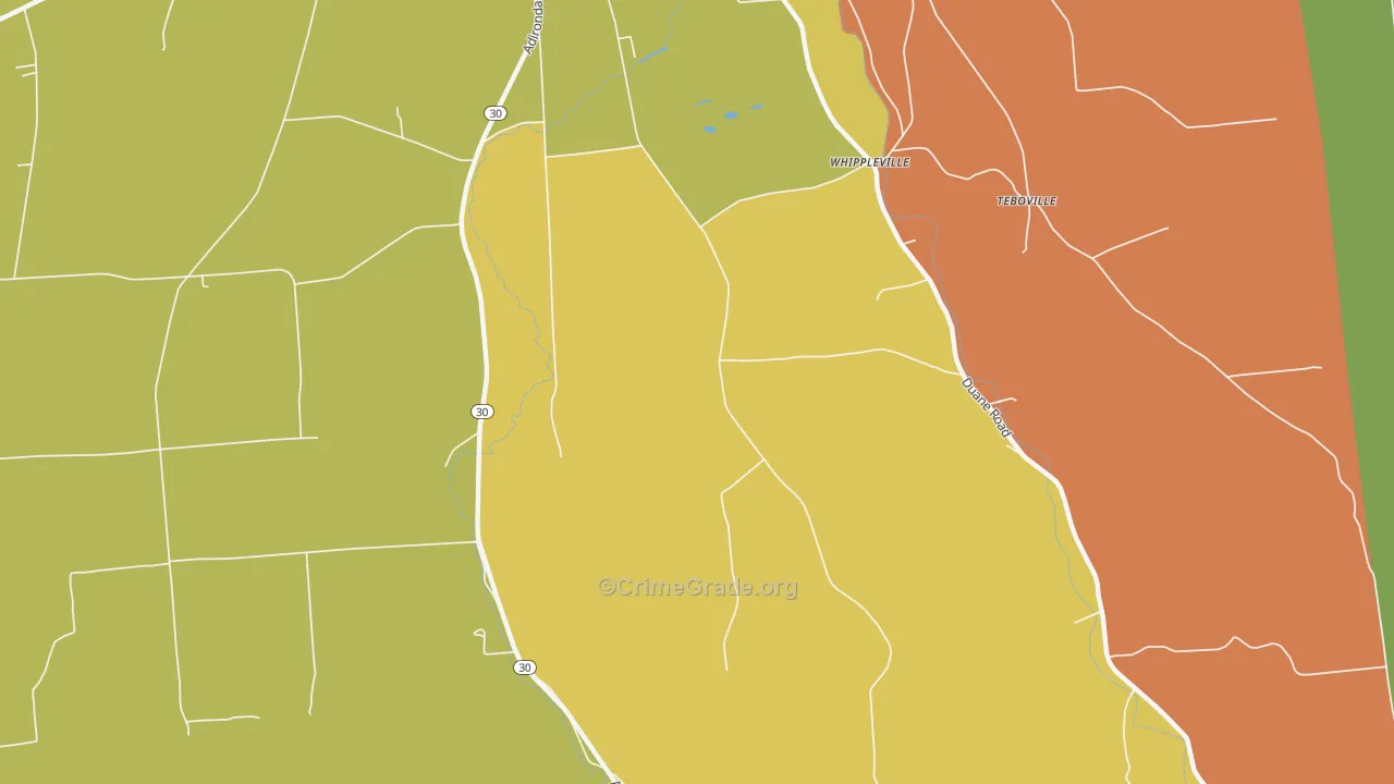 Whippleville, NY Map of Murder Rates