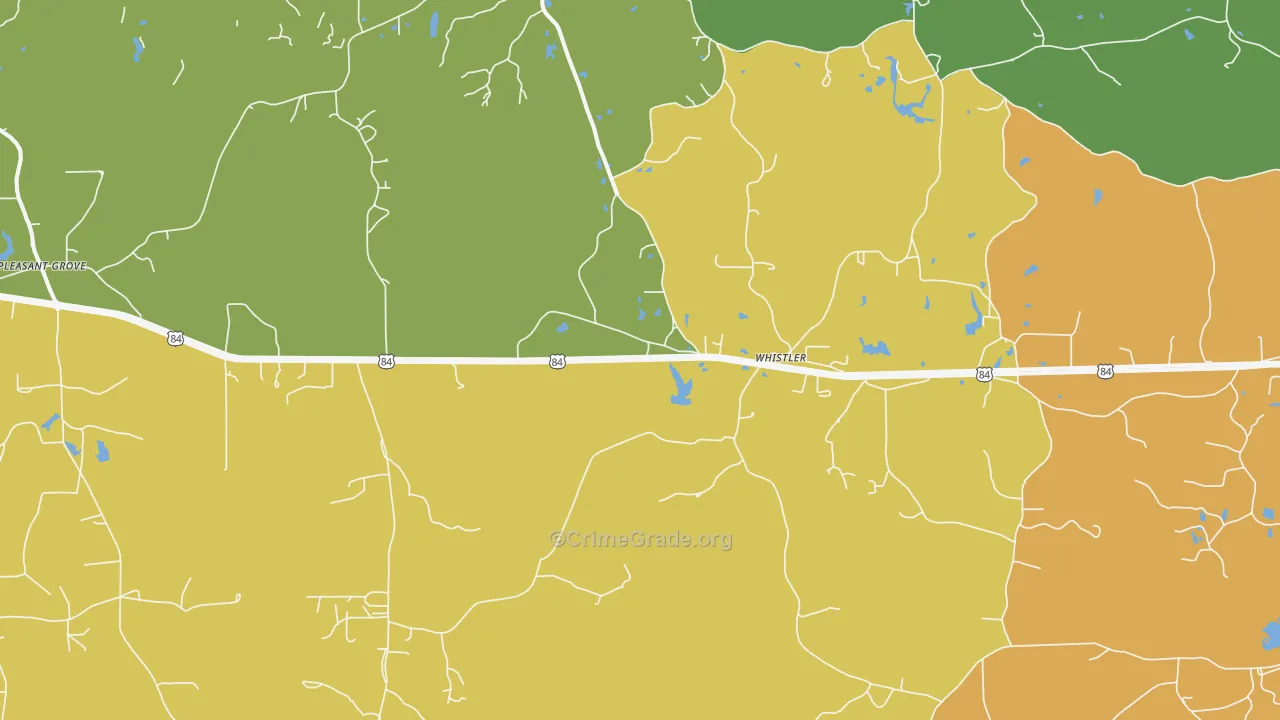 Whistler, MS Map of Murder Rates