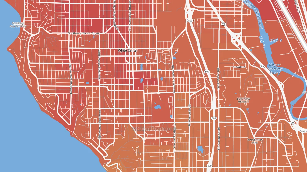 White Center, WA Map of Murder Rates