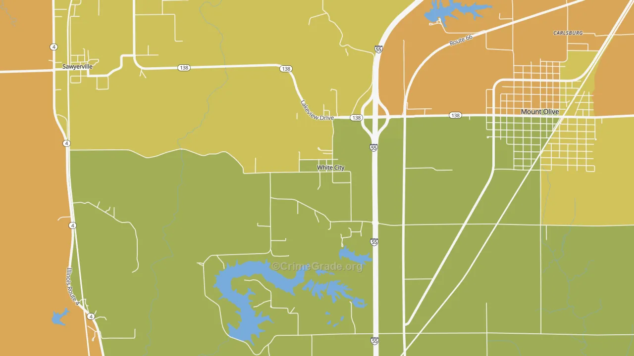 White City, IL Map of Murder Rates