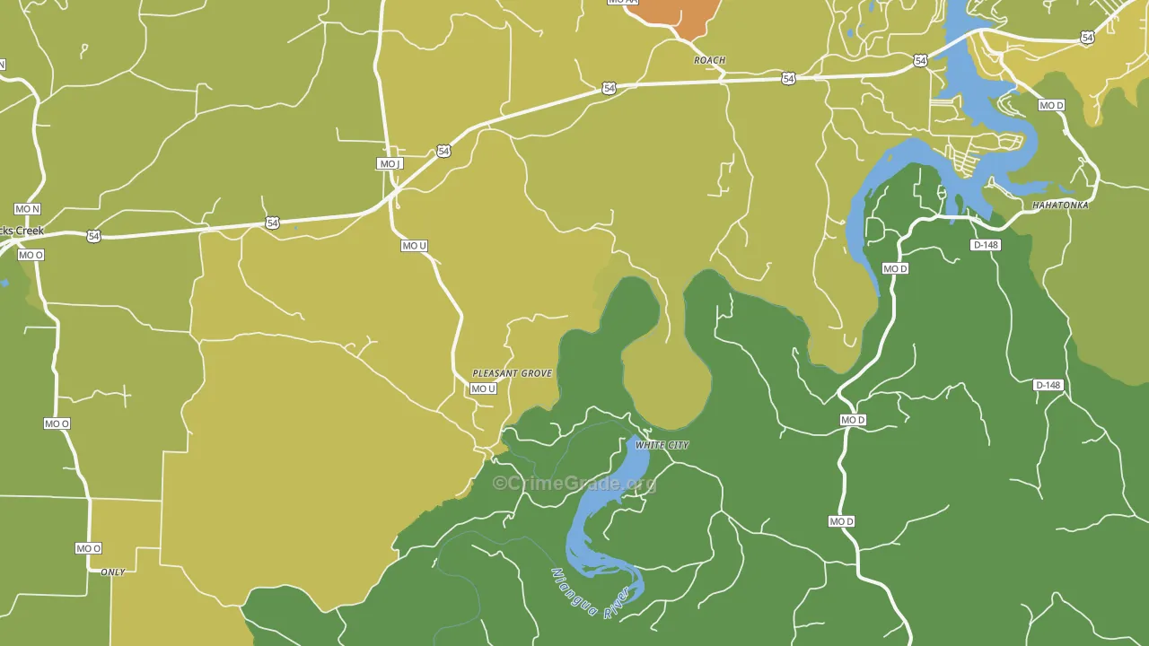 White City, MO Map of Murder Rates