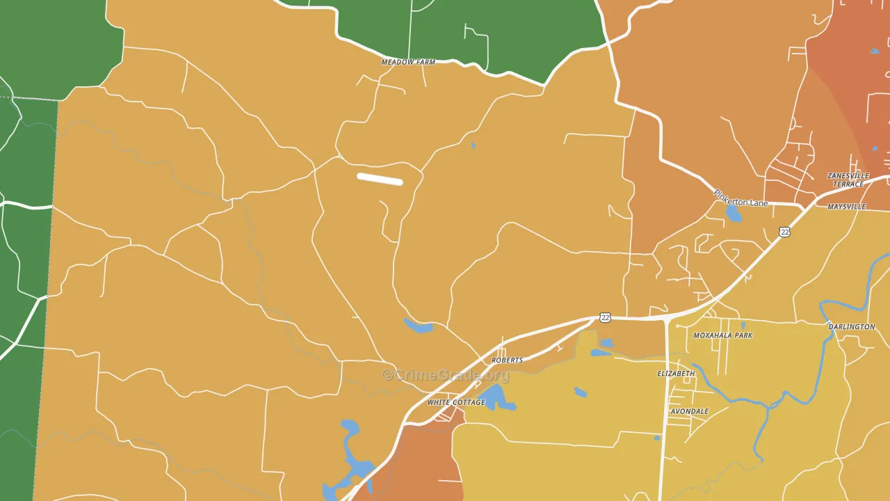 White Cottage, OH Map of Murder Rates