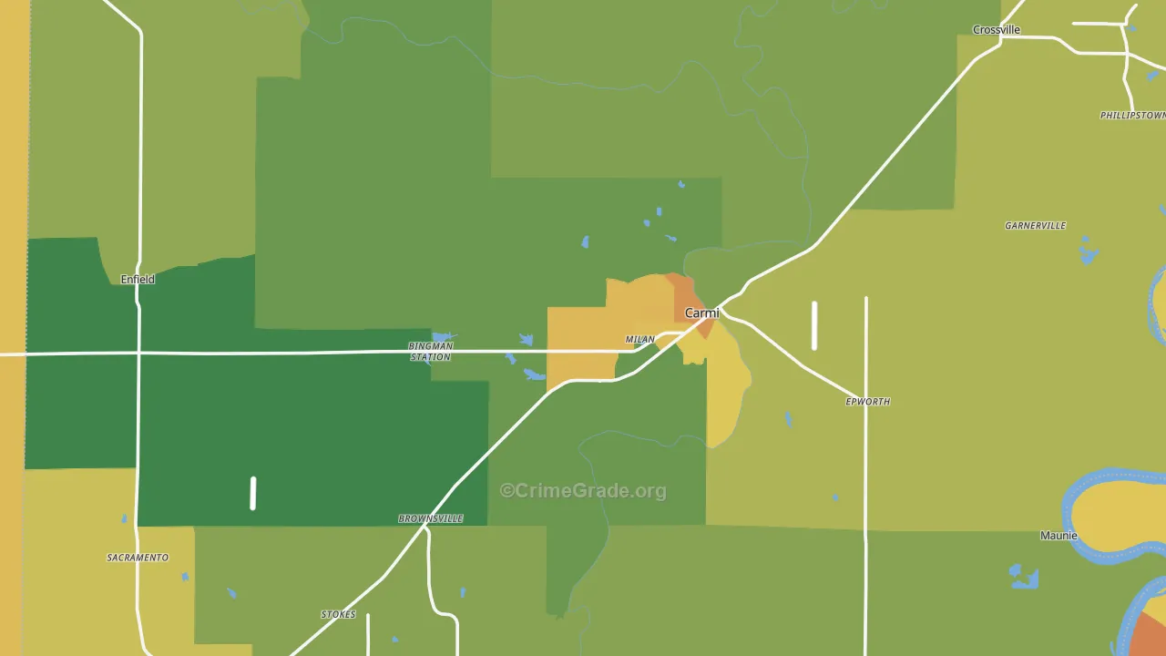 White County, IL Map of Murder Rates