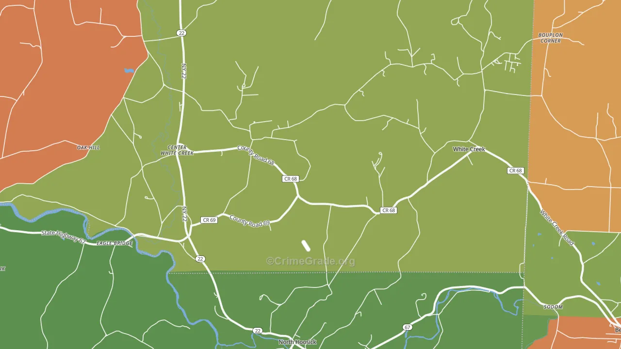 White Creek, NY Map of Murder Rates