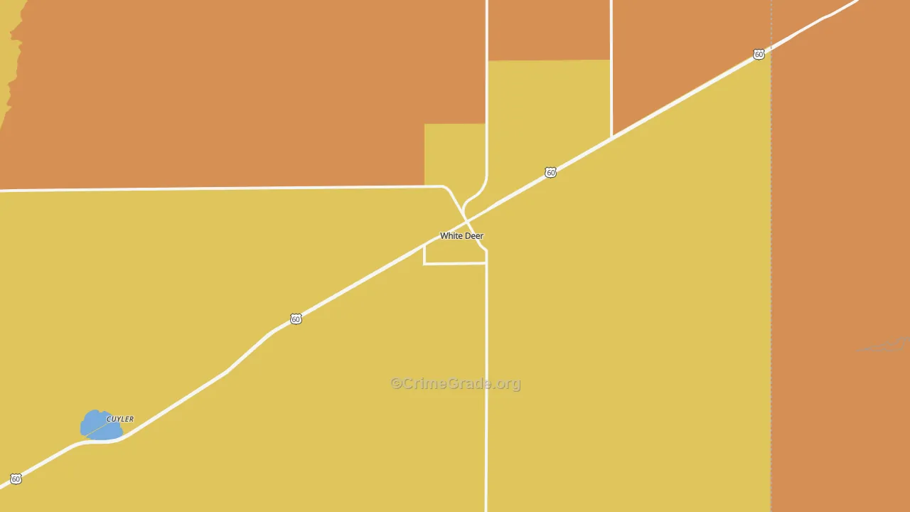 White Deer, TX Map of Murder Rates