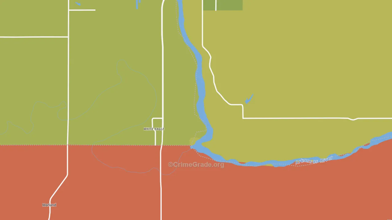 White Eagle, OK Map of Murder Rates