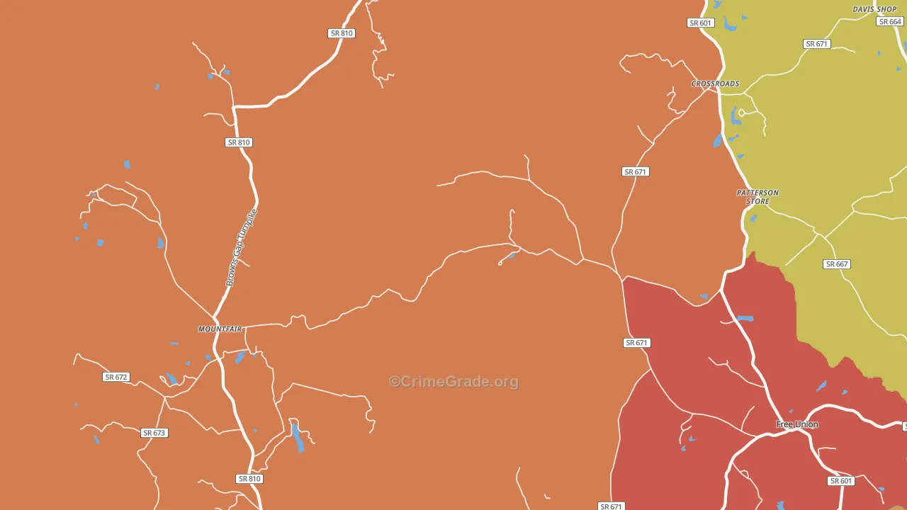 White Hall, VA Map of Murder Rates